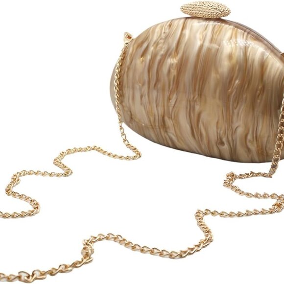 Chic and Compact Shell Clutch for Women - Versatile Crossbody and Handheld - Picture 7 of 7